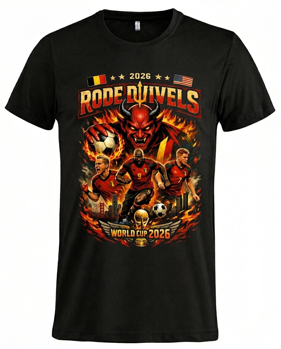 België T-Shirt - WK 2026 | Rode Duivels Fire